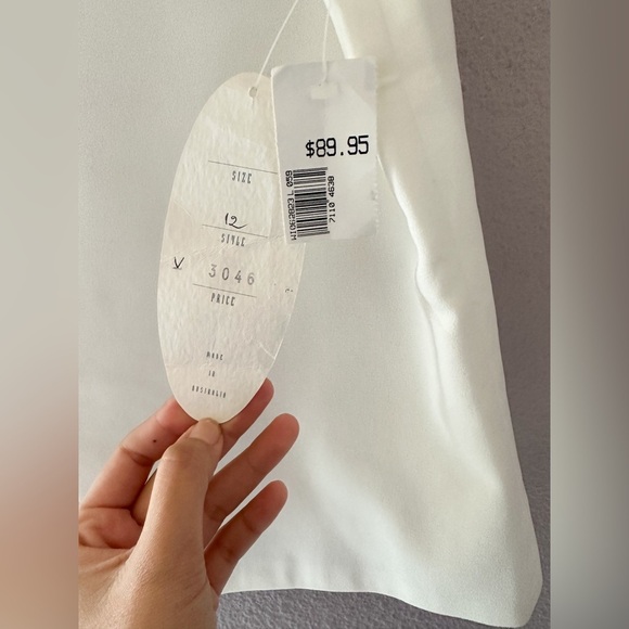 NWT‎ Veronika Maine White Blazer Vest European Summer Size 12 - Picture 5 of 8